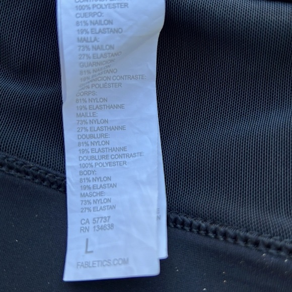 Fabletics Trinity High Impact Black Sports Bra Size L - Picture 11 of 11